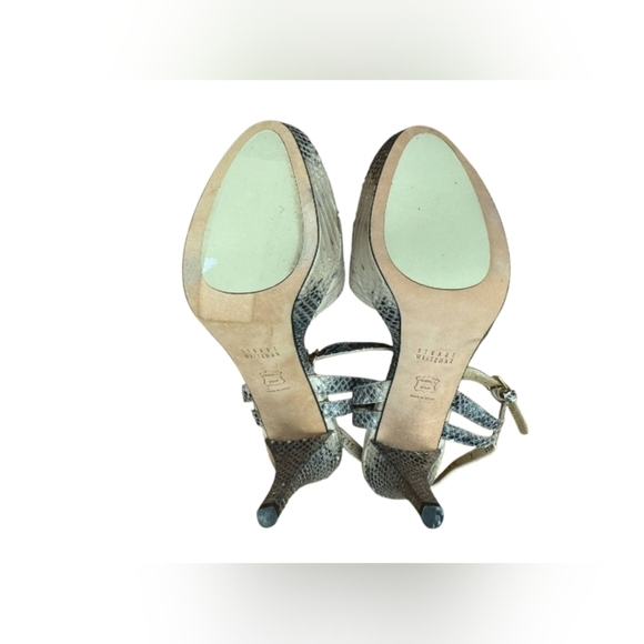 Stuart Weitzman NWT Loopthru Buff Whips Heel Snake Print Size 7M - Picture 7 of 9